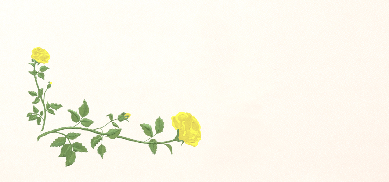 Corner Rose Yellow-Rosetan Faux